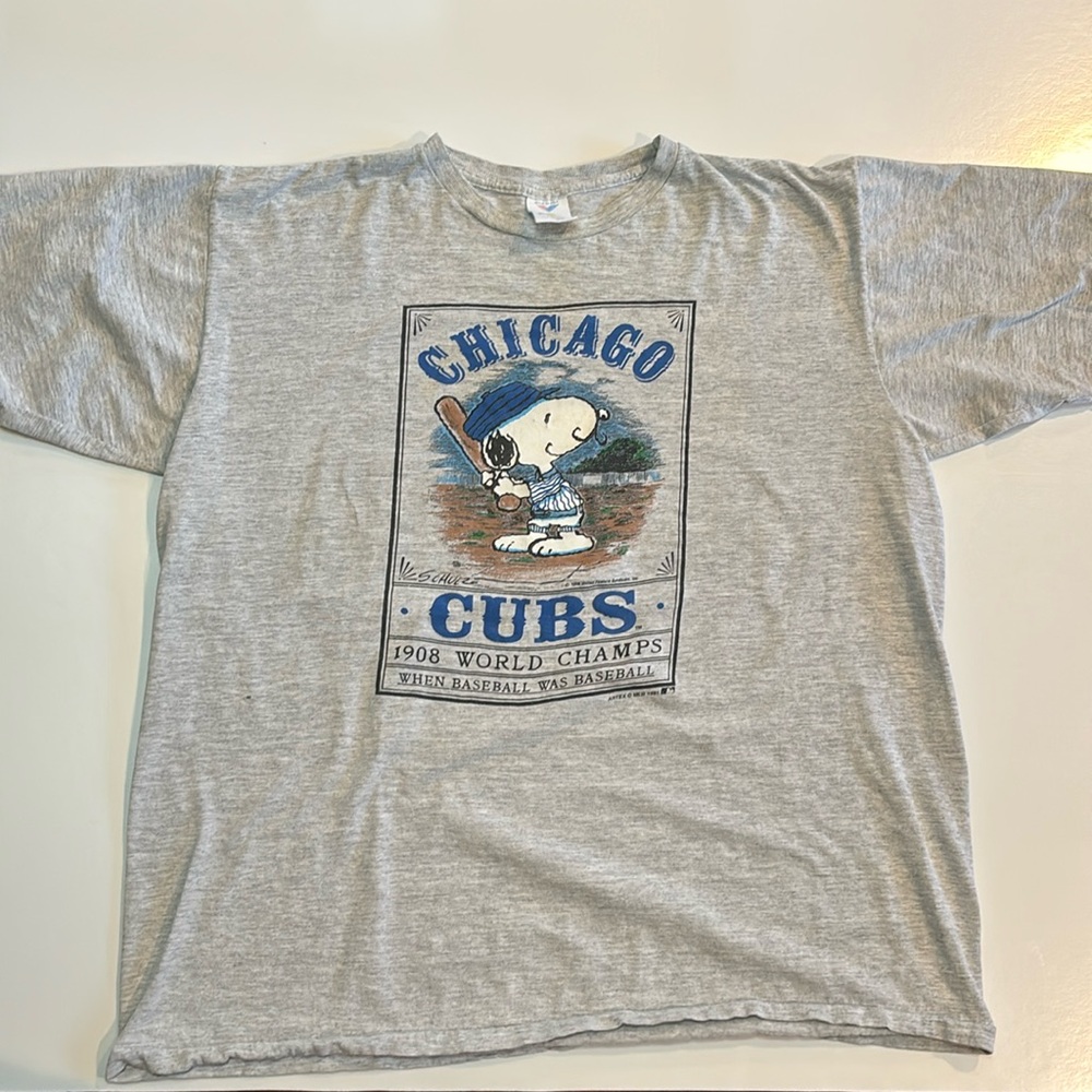Vintage Snoopy Chicago Cubs Tshirt 1991